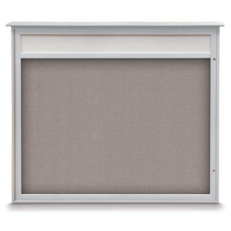 United Visual Products Double Door Enclosed Indoor Letterboard UV11255-SATIN-LICORI